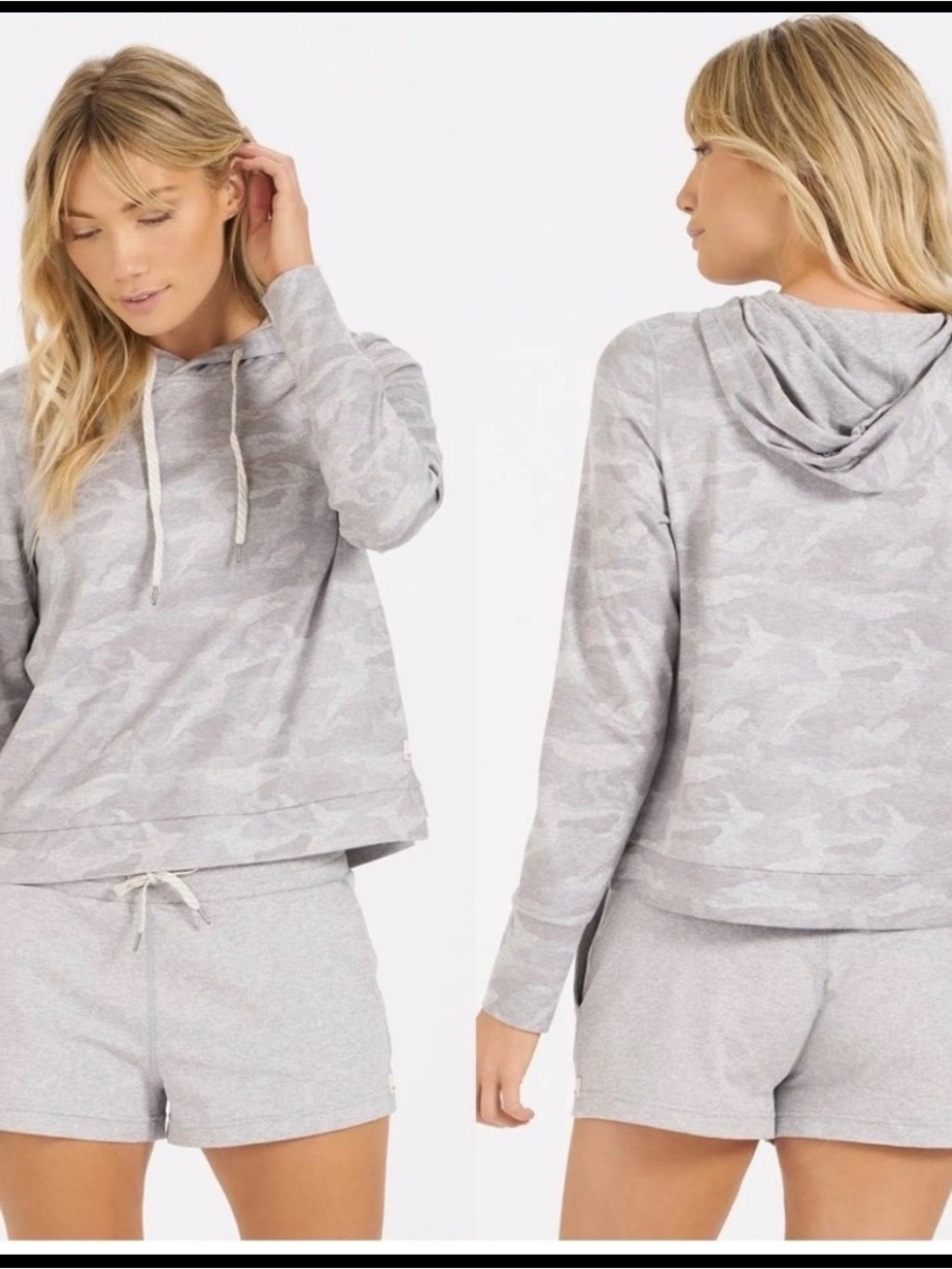 Vuori Halo Essential Hoodie Light Grey Camo